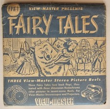 Fairy Tales View Master Packet FPX-1 3 Reel Set w/ Books S1 1950 Red Riding Hood