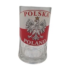 Polska Poland Beer Mug 0.4L Glass Stein Polis...