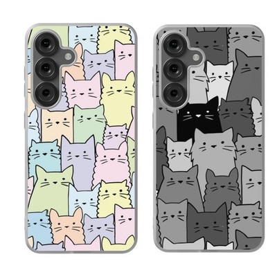 Katze Mix Ständer Handyhülle bedruckt & kompatibel mit allen Handyhüllen