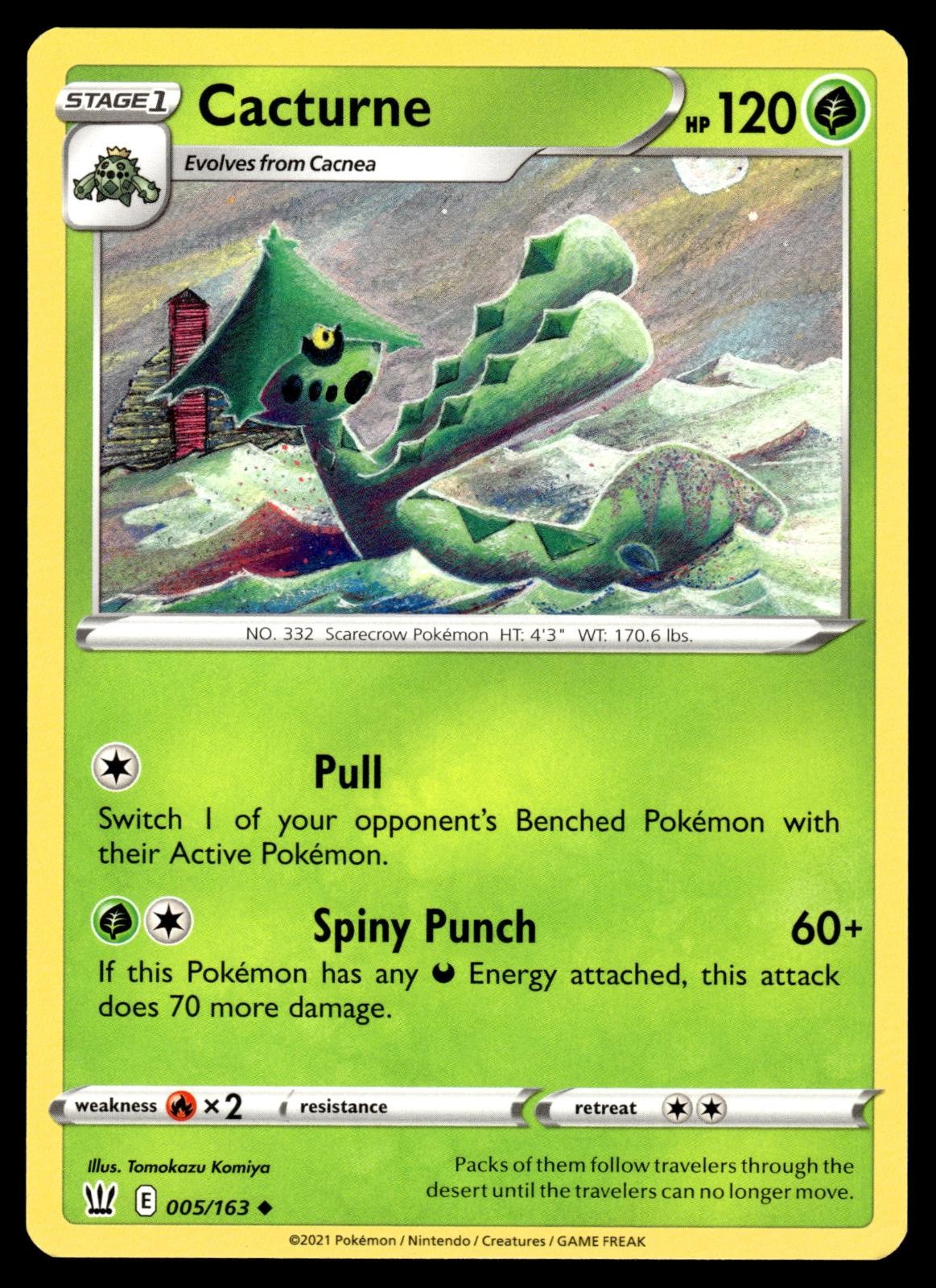 Cacturne 005/163 Uncommon Battle Styles Pokemon Near Mint