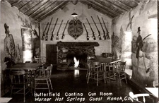 RPPC Butterfield Cantina Gun Room – Warner Hot Springs Guest Ranch, California