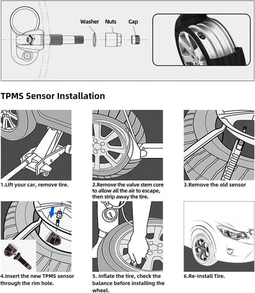 Juego de 4 sensores de presión de neumáticos OEM 13598771 TPMS para Buick Chevrolet Cadillac Foto 3 de 4