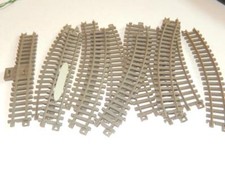 PLASTIC TRAIN TRACK - APPROX 3/4" WIDE- 12 SECTIONS - H9