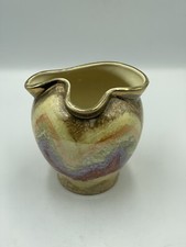 Marble Effect Ceramic Vase 13.5cm Brown Multi Coloured Decorative Ornament