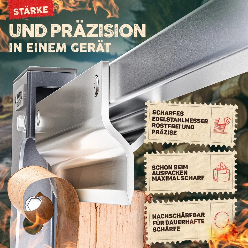 Holzspalter manuell | Anzündholz Spalter Axt Beil Wandmontage Wood Splitter - Bild 3 von 4