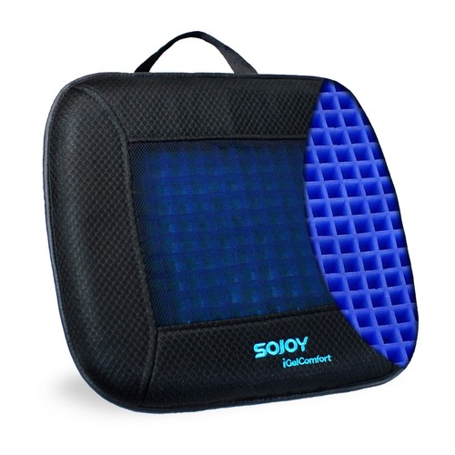 Sojoy All Gel Seat Cushion Portable Support Pad for Home Kitchen Office