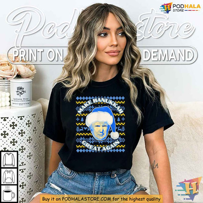 Make Hanukkah Great Again Trump Santa Shirt Funny Holiday Gift Idea