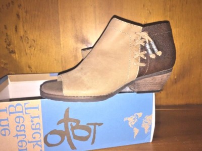 OTBT Truckage Stiefel Keilabsätze Zehenfrei High Heels Knöchel Schuhe Damen Eu 6