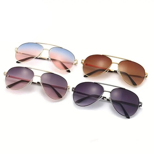 Stylische Sonnenbrille Pilotenbrille Fliegerbrille Brille Schwarz Rot Gold 9379 - Picture 2 of 25