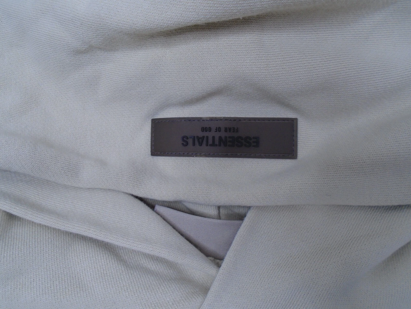 Felpa con cappuccio Fear Of God Essentials donna schiuma di mare manica 3 4 1977 piccola oversize