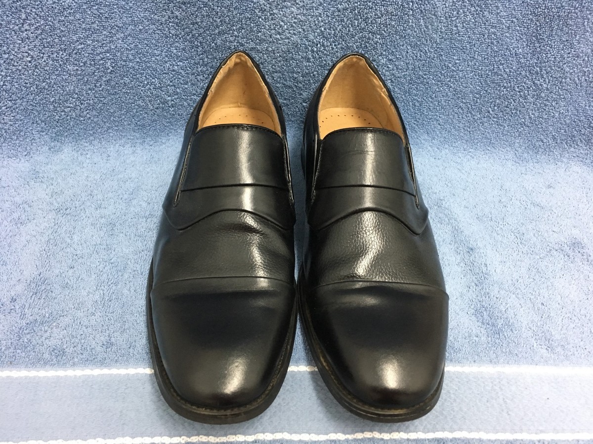 La Milano Mens Sz 10.5M Smooth & Tumbled Leather Slip On Cap  display picture 2