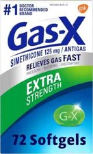 Gas-X Extra Strength Chewable Gas Relieving Tablets with Simethicone 125mg 72 Ct