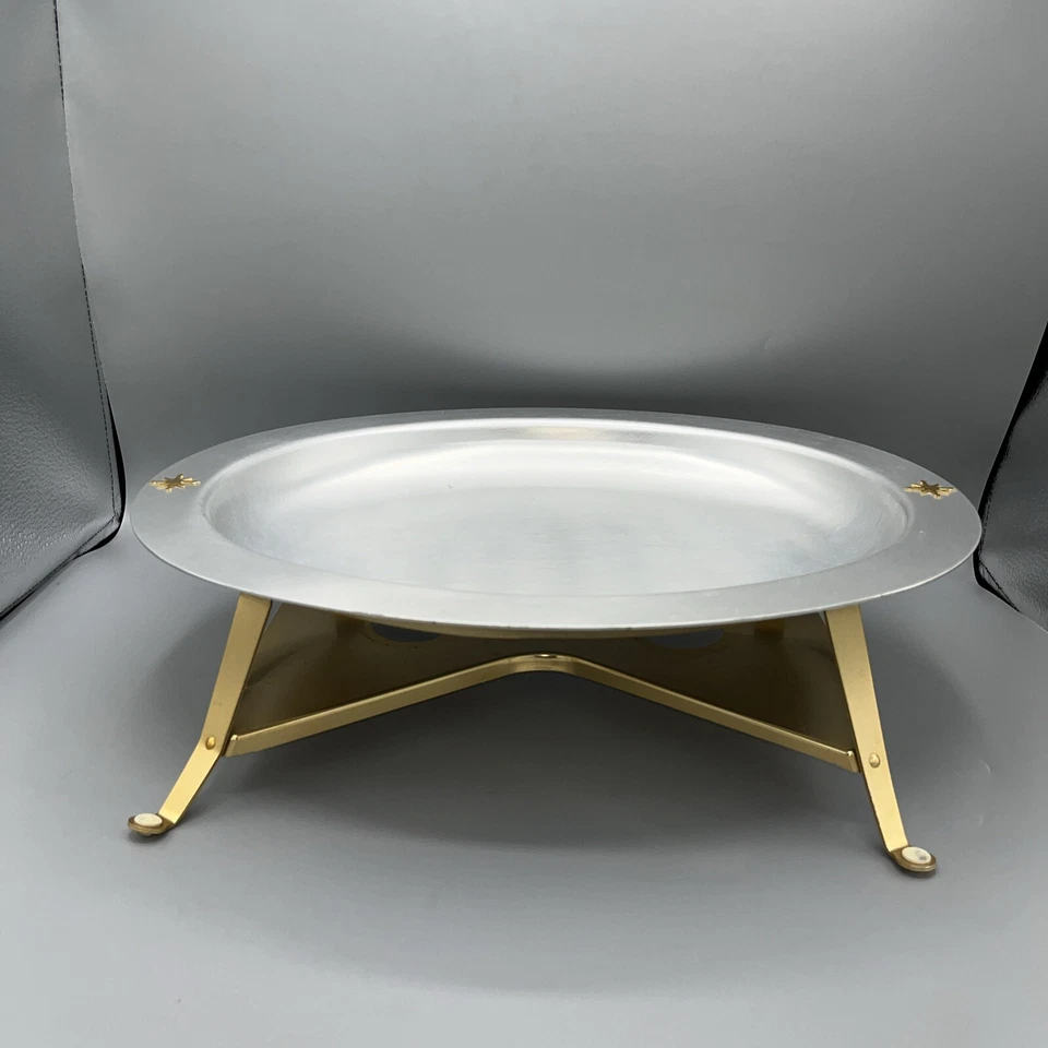 Buffet ovalado medallón espejo vintage con soporte de calentamiento - faltan candelabros Foto 2 de 4