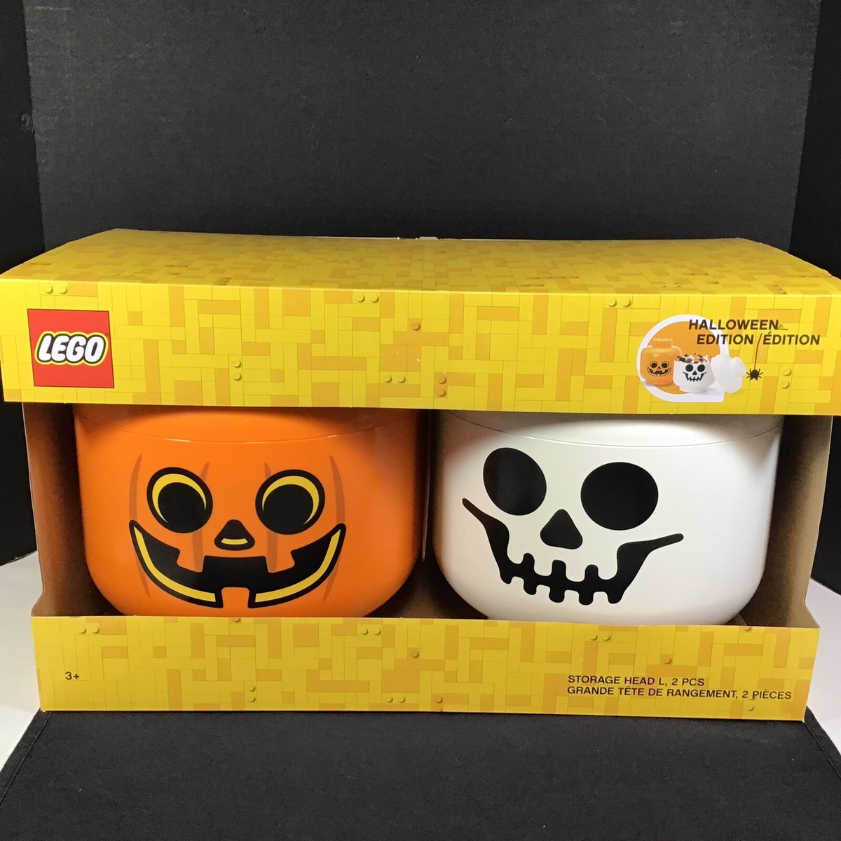 Lego Halloween Limited Edition LARGE Storage Heads White Skeleton
