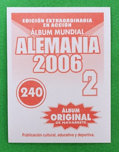 2006 Navarrete Germany World Cup FIFA Action #240 FERYDOON ZANDI Iran Sticker - 第 2/2 張圖片