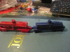 Two 1960's Hard Plastic Train Cars
