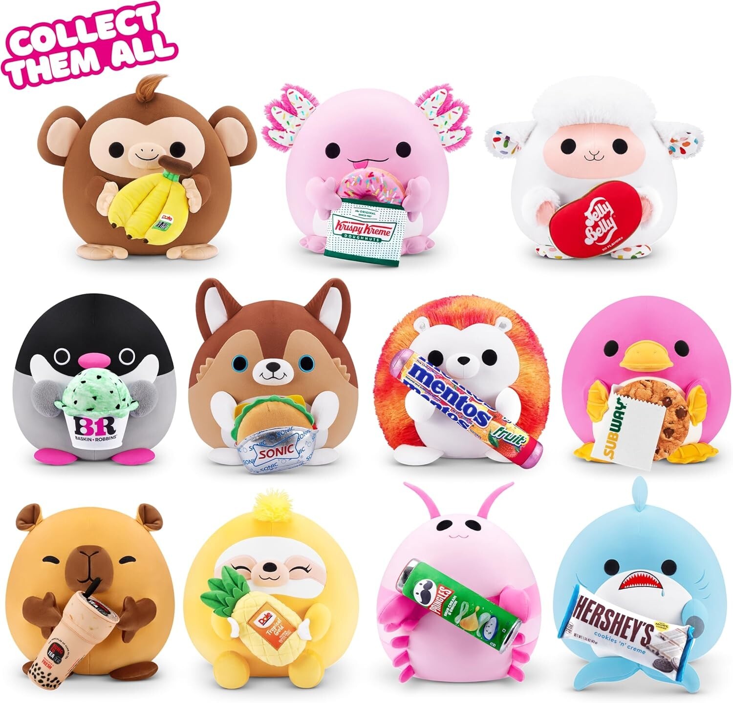 Snackles Series 2 Puppy & Sonic Burger 14 Inch Plush by ZURU, Ultra Soft Plush, 