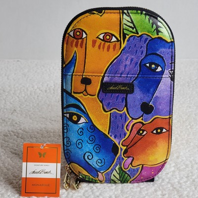 Monarque Signature Series Laurel Burch Dogs & Doggies Crossbody Wallet Purse