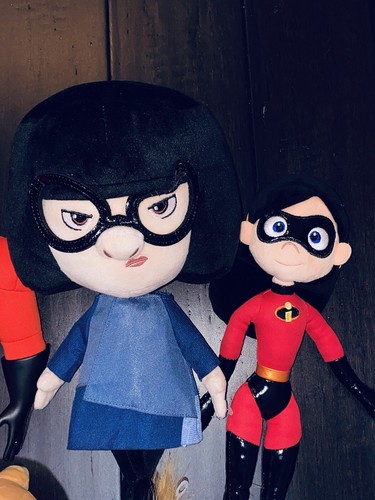 Disney Store Authentic The Incredibles Plush Lot Bob Edna Violent Jack Dash Doll - Picture 2 of 8