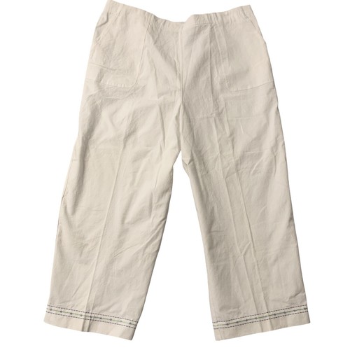 Pantalons Palazzo en Coton et Lin à Taille Élastique avec Cordon de