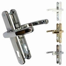 UPVC Door Handle Set 92mm Lever Pair 215mm Fixings 250mm Backplate Kensington