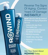 NEW Brazilian Blowout Rewind Anti Aging Reparative Salon Treatment 34 oz
