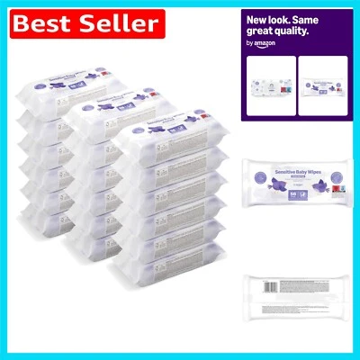Mama Bear Unscented Baby Wipes, 18 Packs of 56 - Ideal for Sensitive Skin