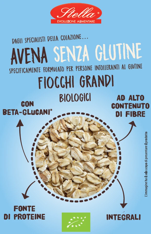 Stella Fiocchi di Avena Integrali BIO Senza Glutine - 6 confezioni da 400 - Immagine 2 di 4