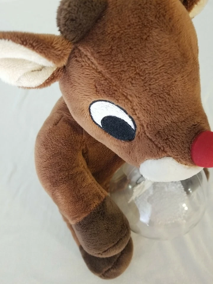 Musical Rudolph El Reno Nariz Roja Globo de Nieve Giratorio Ortografía NAVIDAD Foto 4 de 4