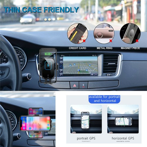 15W Wireless Car Charger Cell Phone Holder Fast Charging Air Vent Mount Stand - 第 11/22 張圖片