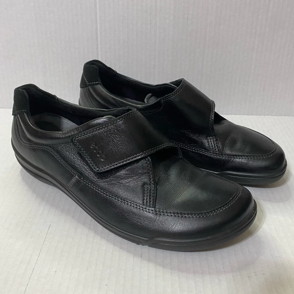 Mocassino Ecco Flair EU 41 US 10 10.5 scarpe da passeggio slip on cinturino pelle nero