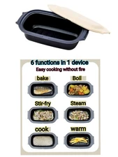 3COINS 6-in-1 Microwave Cooker / KITINTO ivory Very popular in Japan