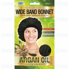 DREAM ARGAN OIL SATIN BONNET CAP XL Black DRE5073