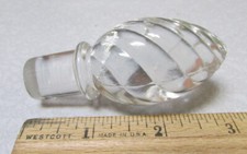glass apothecary style glass bottle stopper, 3 inches 4 oz, also for decanters