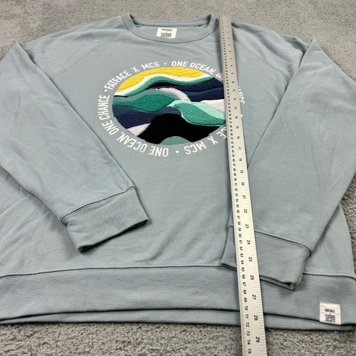 Grand sweat-shirt homme brodé bleu conservation marine MCS pull - Photo 8/15