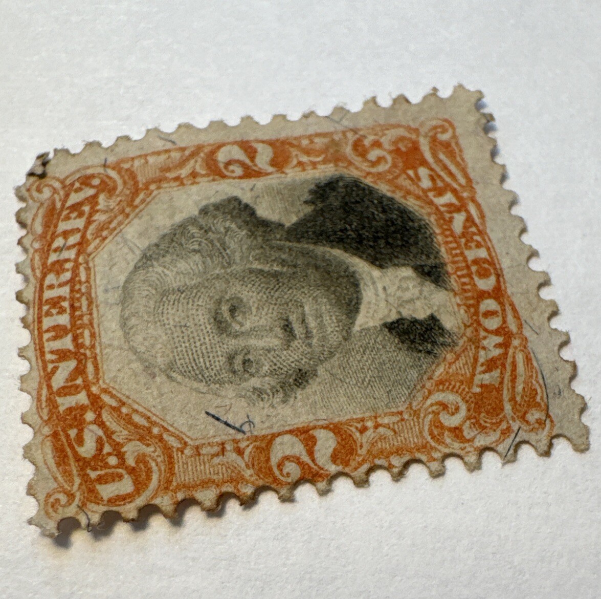 USA: 1875 2c Orange US Internal Revenue GEORGE WASHINGTON