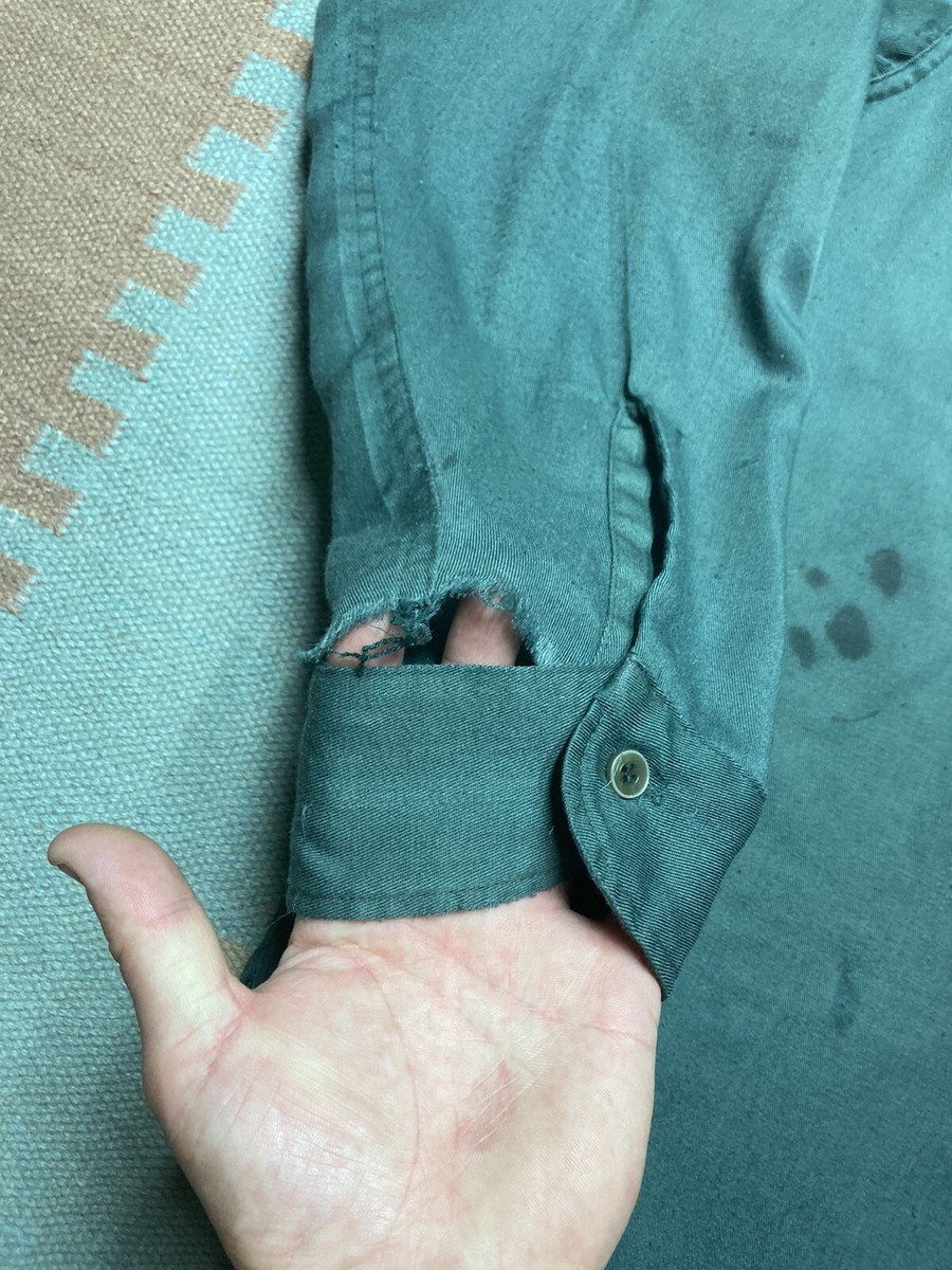 Vintage 50s 60s long sleeve work shirt twill selvedge Vintage 50s 60s long sleeve work shirt twill selvedge