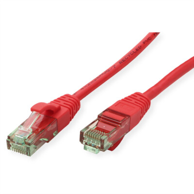 Patchkabel Kat.6A UTP, rot, 7,5 m, Einsatz in 10-Gigabit-Ethernet-Netzwerken