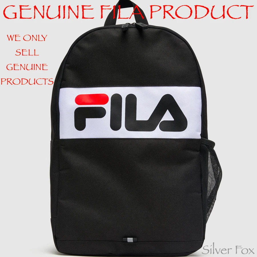 GENUINE FILA RODNEY BLACK & WHITE BACKPACK SCHOOL TRAVEL SPORTS GYM LAPTOP BAG