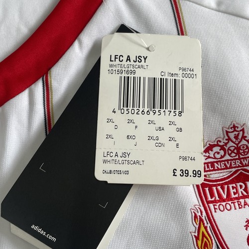 Liverpool Football Shirt Away Kit 2010-2011 New With Tags Size 2xl - Zdjęcie 7 z 13