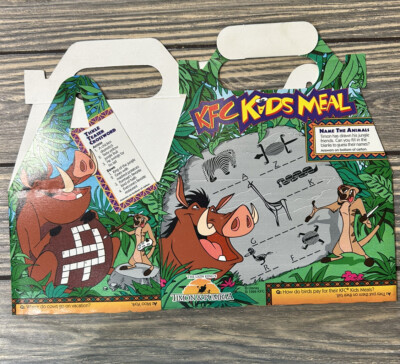 Vintage 1996 Disney KFC The Lion King Kids Meal Box | eBay