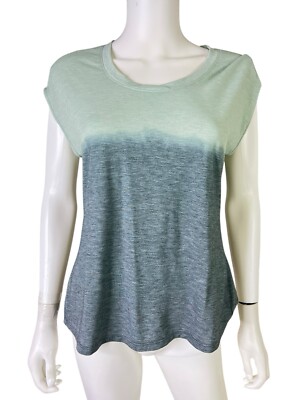 Kuhl Women s Top T Tee Shirt  Isla Cap Sleeve Knit Ombre Split Back Size S