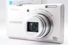 Nikon COOLPIX S6200 Silver 16.0MP 10x Compact Digital Camera w/Charger 1027
