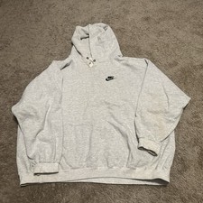 Vintage Nike Hoodie Mens 2XL Sportswear Logo Made in USA 90s Gray Pullover