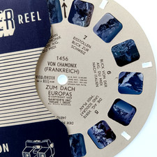 VIEW-MASTER 3D REEL  VON CHAMONIX ZUM DACH EUROPAS  Frankreich, France, 1456