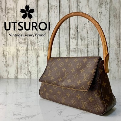 LOUIS VUITTON Mini Looping Monogram Leather Handbag Shoulder Bag Auth Japan