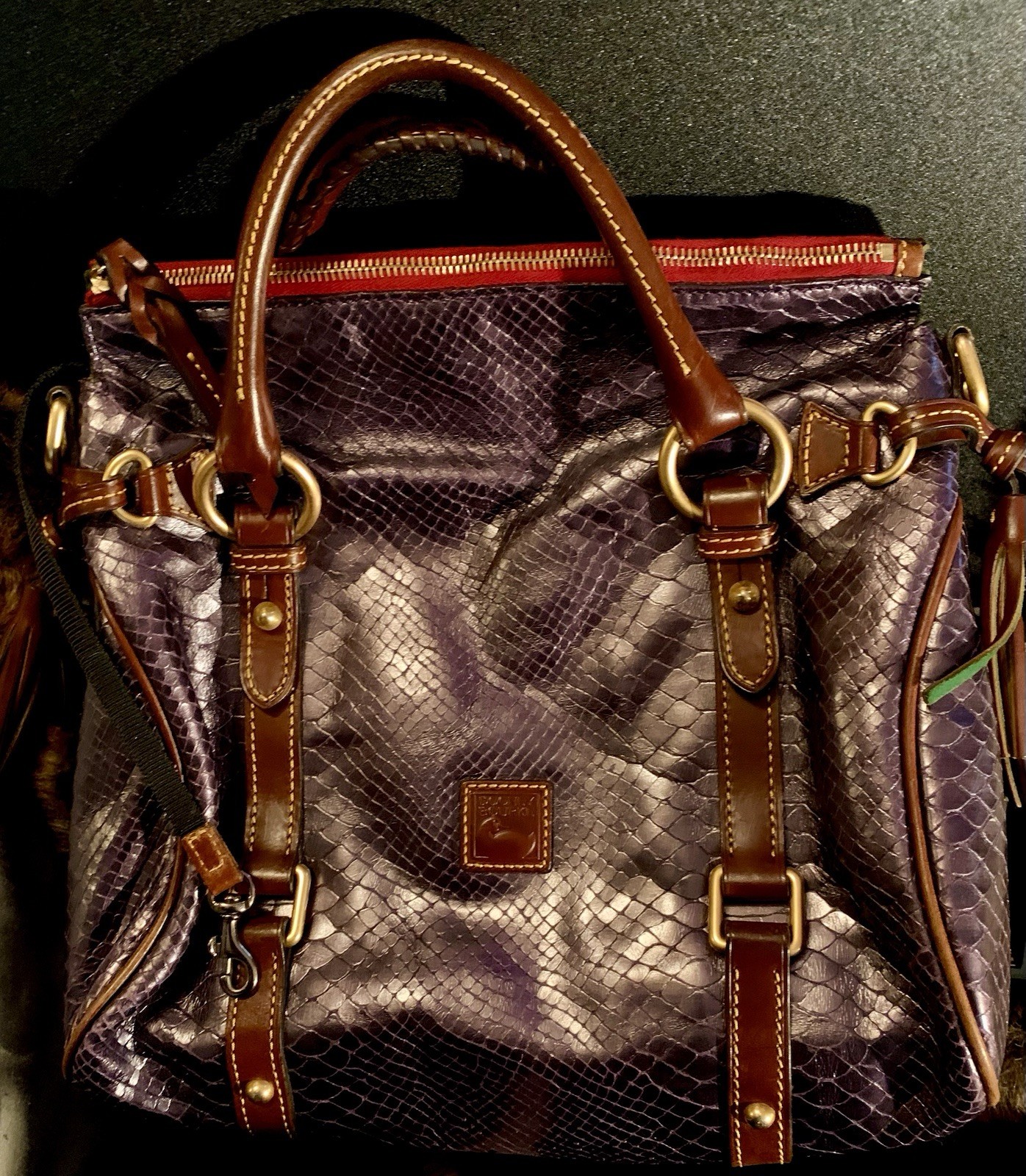 This is a Dooney & Bourke Python Florentine satch… - image 13