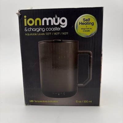 IonMug Self Heating Mug with Charging Coaster LED Temperature Indicator 12oz