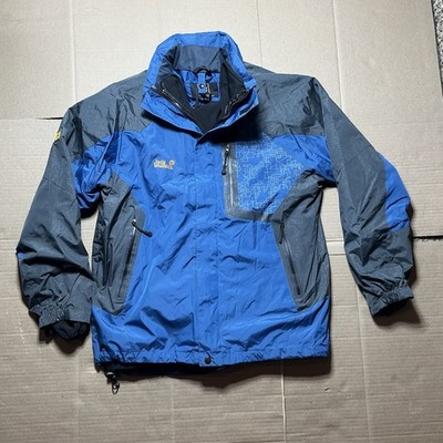 Jack Wolfskin Mens Full Zip Winter Jacket UK 42 Large Dark And Light Blue