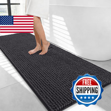 Olanly Thick Bathroom Runner Rugs 47X24 Extra Soft Absorbent Chenille Bath Rugs